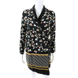 Deby Debo Womens Ophelia Floral Print Wrap Dress Black Size Extra Small 11214363